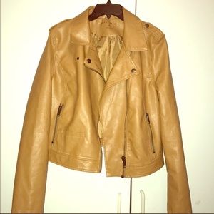 Aeropostale Tan Leather Jacket
